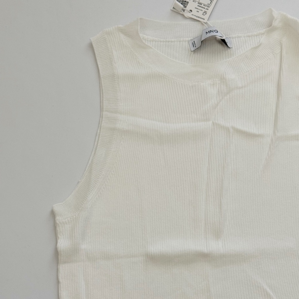 NWT Mango Ribbed Knit Top - Picture 2 of 7